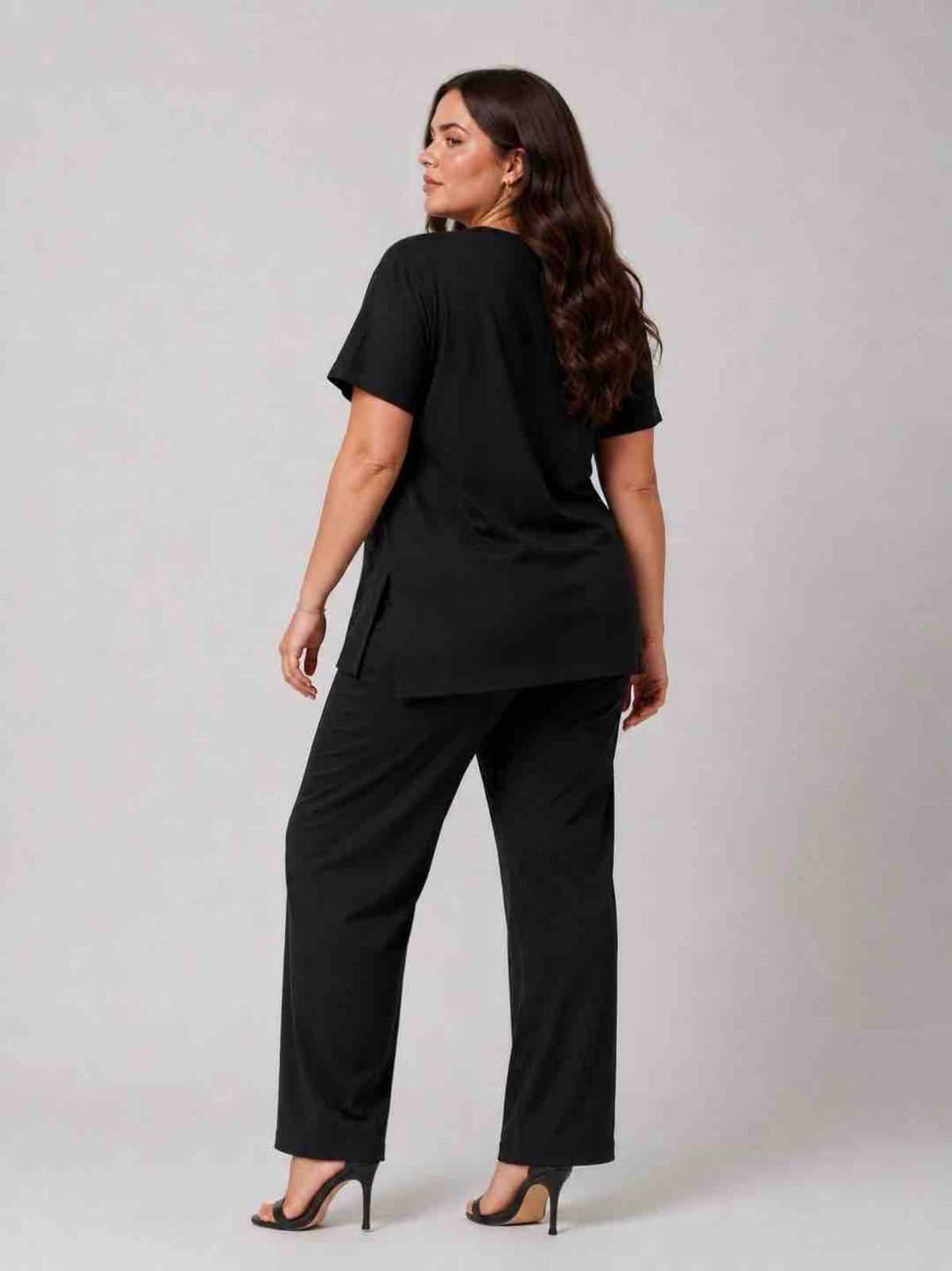 Classic Black Side-Slit Co-ord Set