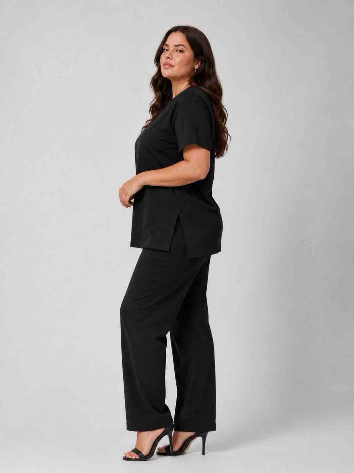 Classic Black Side-Slit Co-ord Set