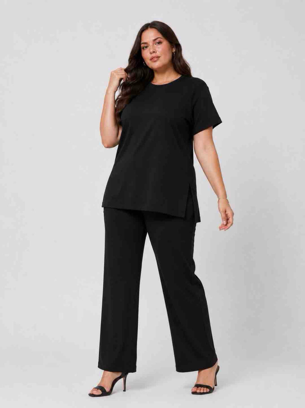 Classic Black Side-Slit Co-ord Set
