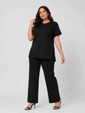 Classic Black Side-Slit Co-ord Set