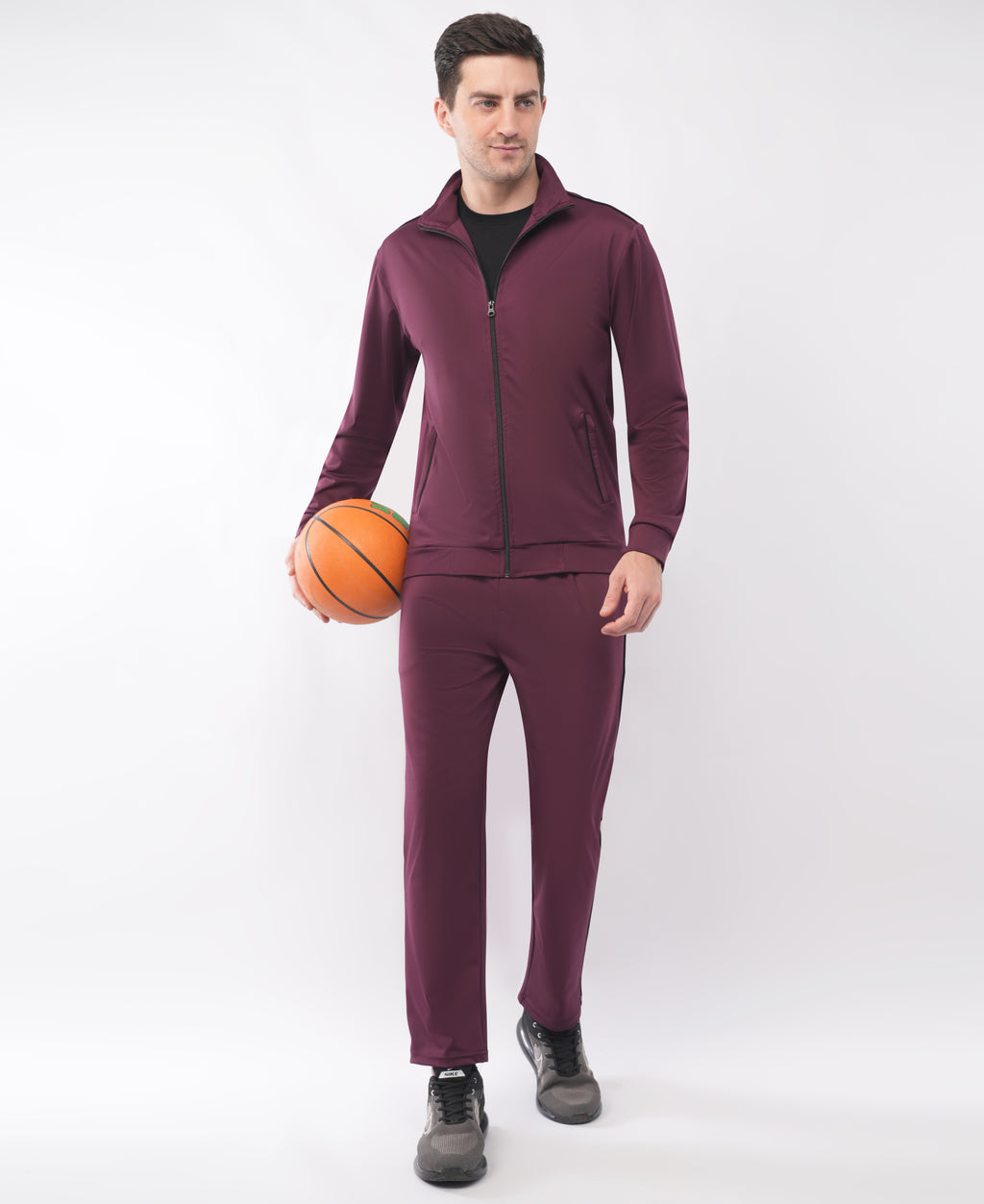 Men's Maroon Athletic Tracksuit