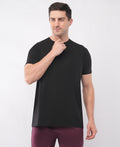 Black Crew Neck Printed T-Shirt