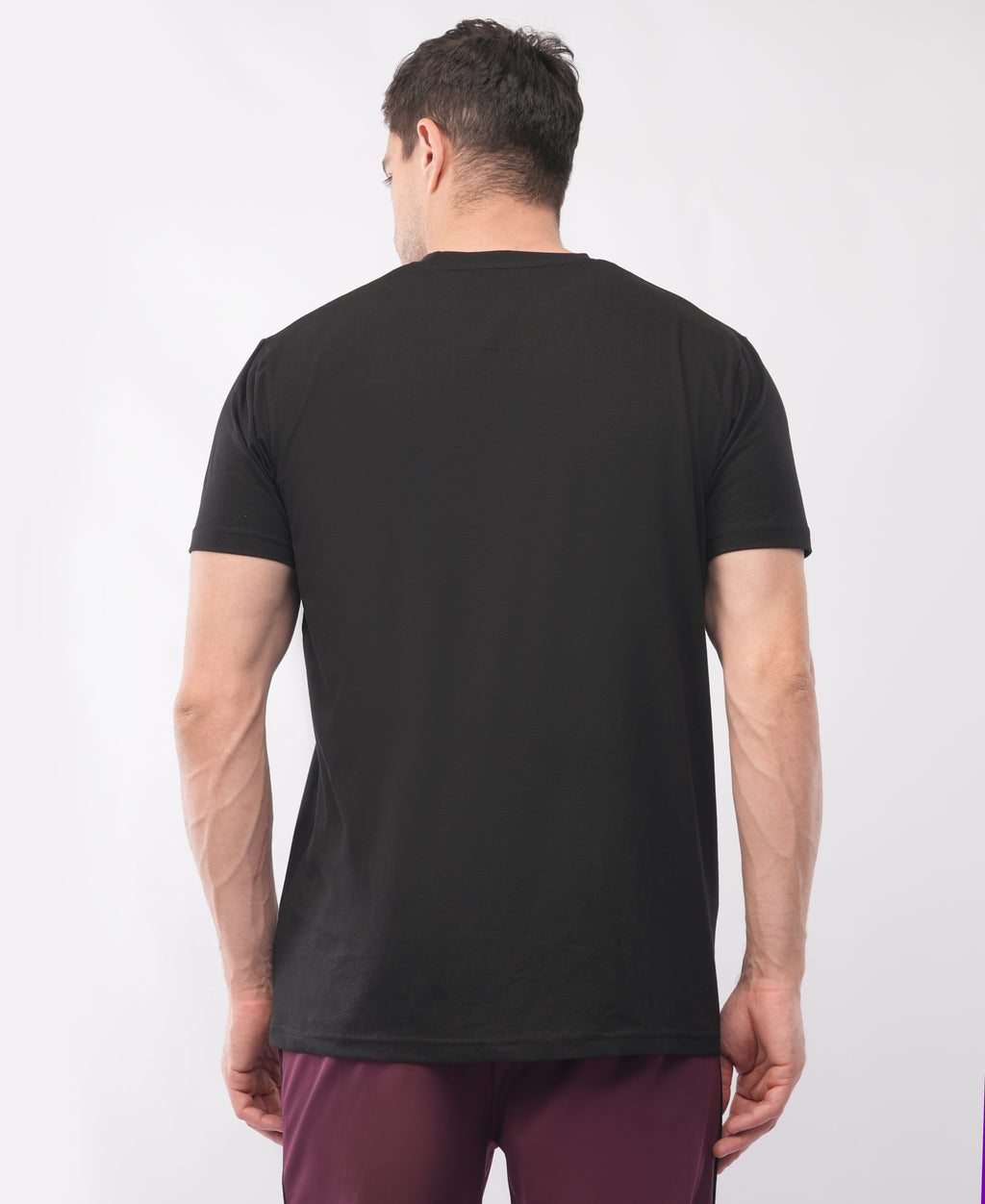 Black Crew Neck Printed T-Shirt