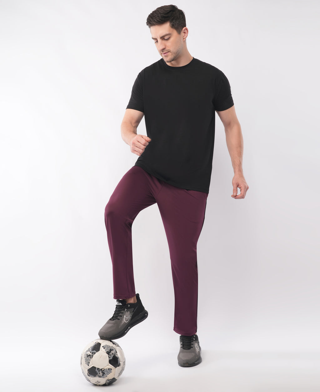 Black Crew Neck Printed T-Shirt