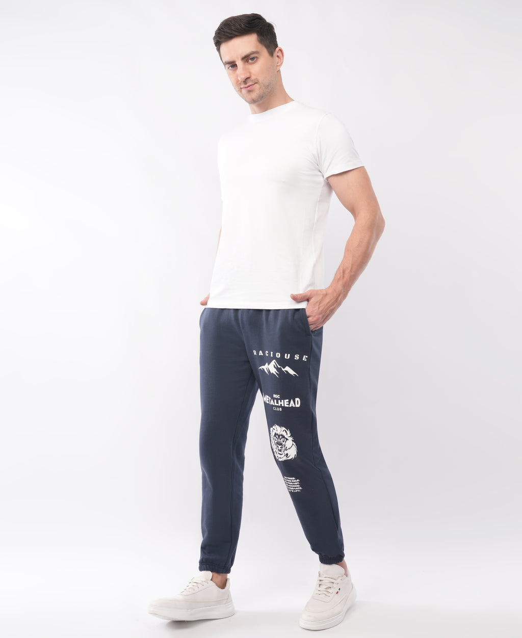 Navy Blue Graphic Jogger Pant