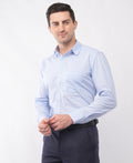 Light Blue Mini Check Formal Shirt