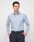 Light Blue Textured Formal Shirt