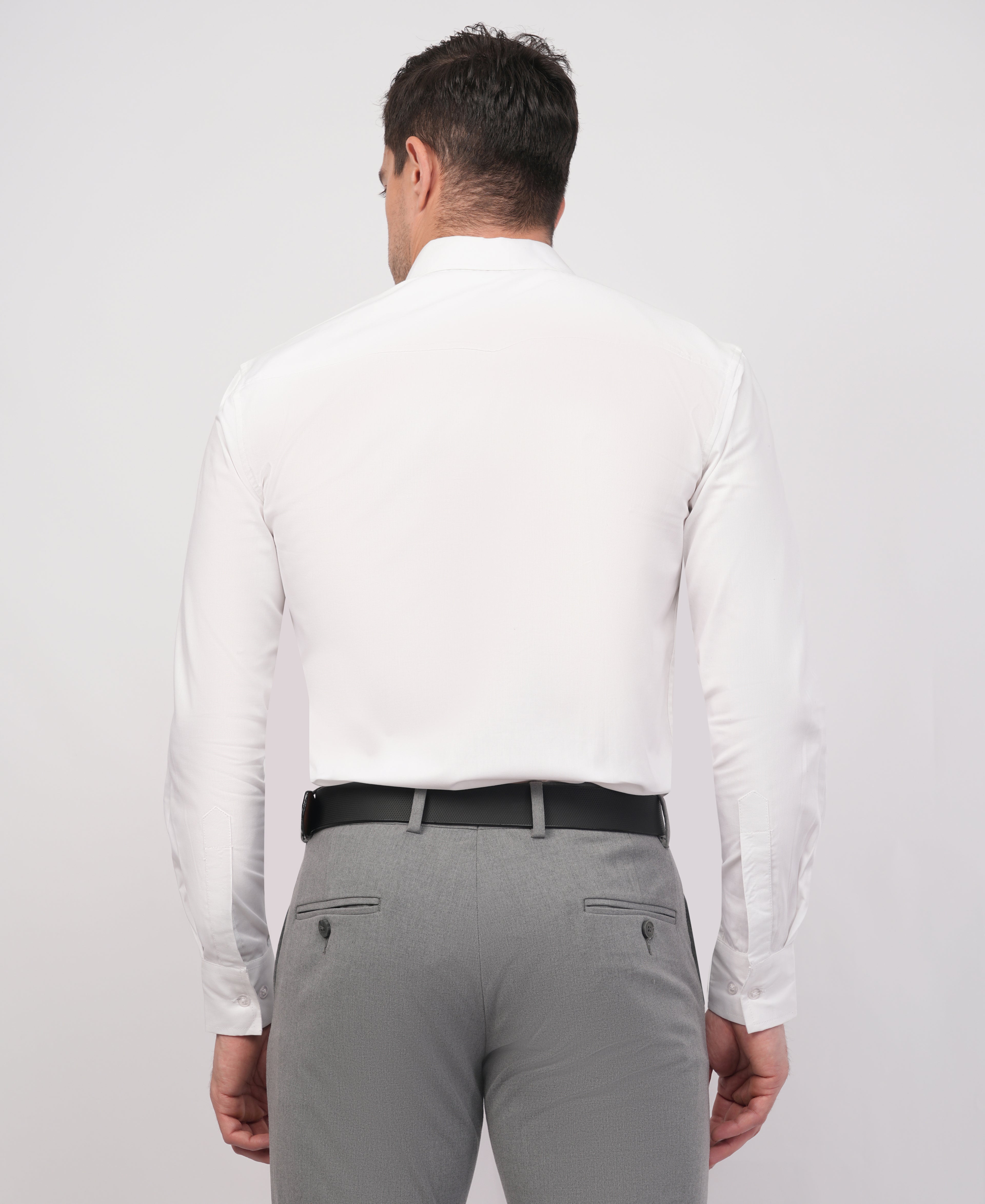 Solid White Formal Shirt