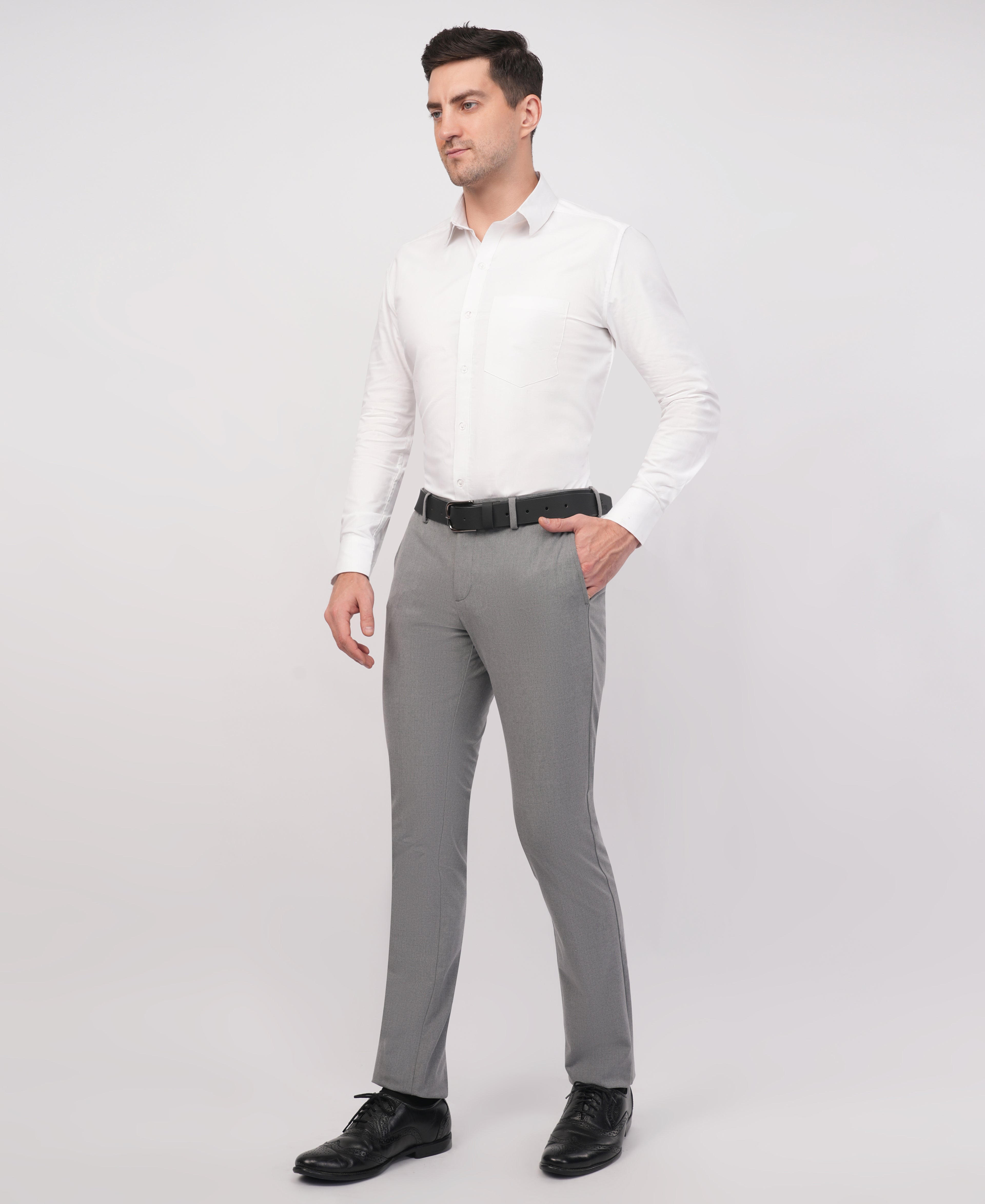 Solid White Formal Shirt