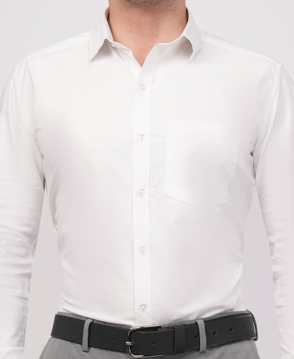 Solid White Formal Shirt