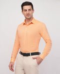 Peach Dobby Solid Formal Shirt