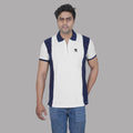 Dual-Tone Zip Polo T-shirt