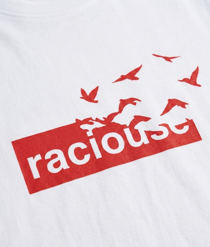 Raciouse's Printed White Tshirt