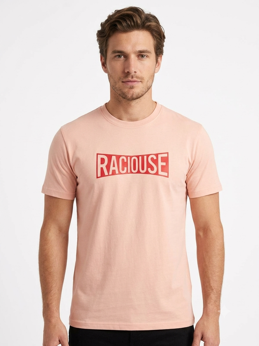 Raciouse's printed pink tshirt