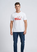 Raciouse's Printed White Tshirt