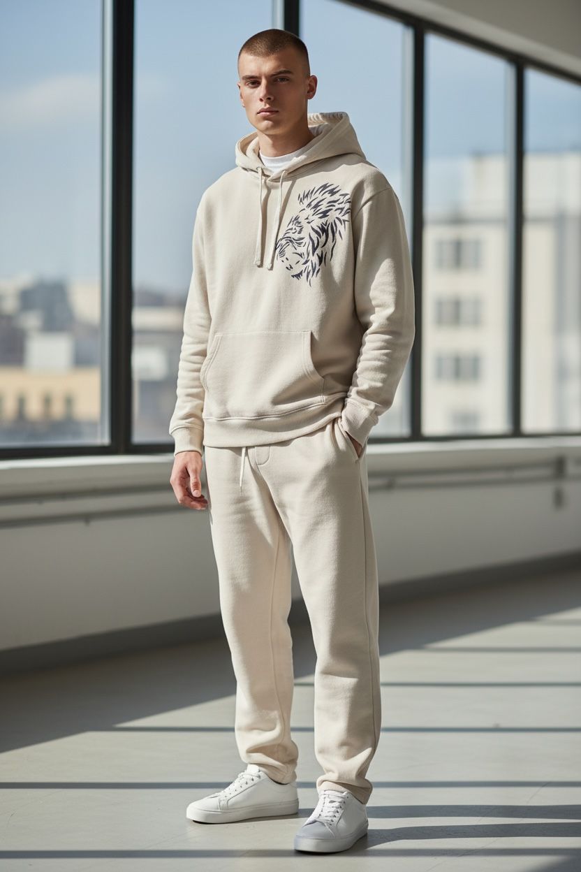 Streetwear Printed hoodie & Lower set