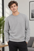 Men’s Luxury Essential Fleece Sweatshirt – Grey