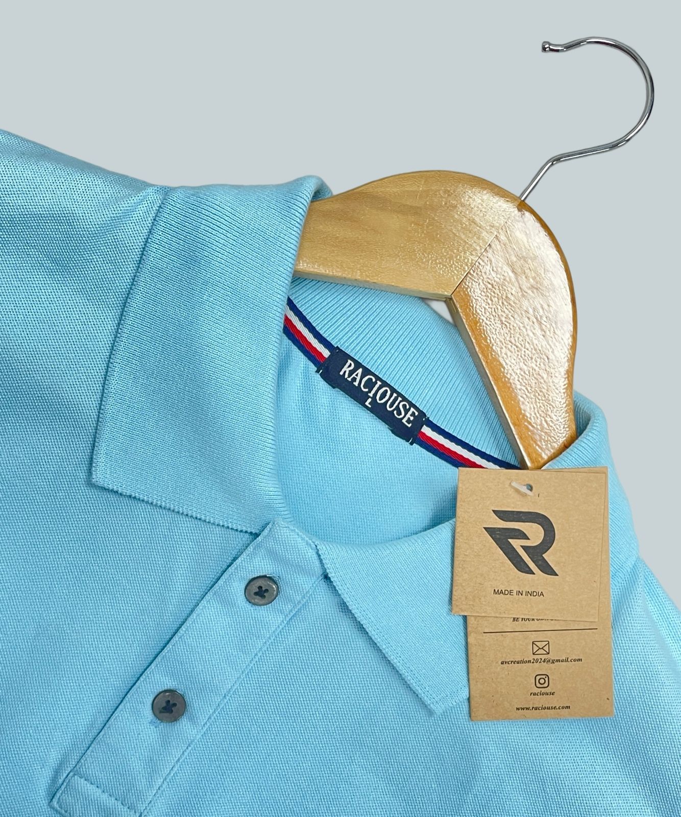 Sky Blue Classic Cotton Polo T-shirt