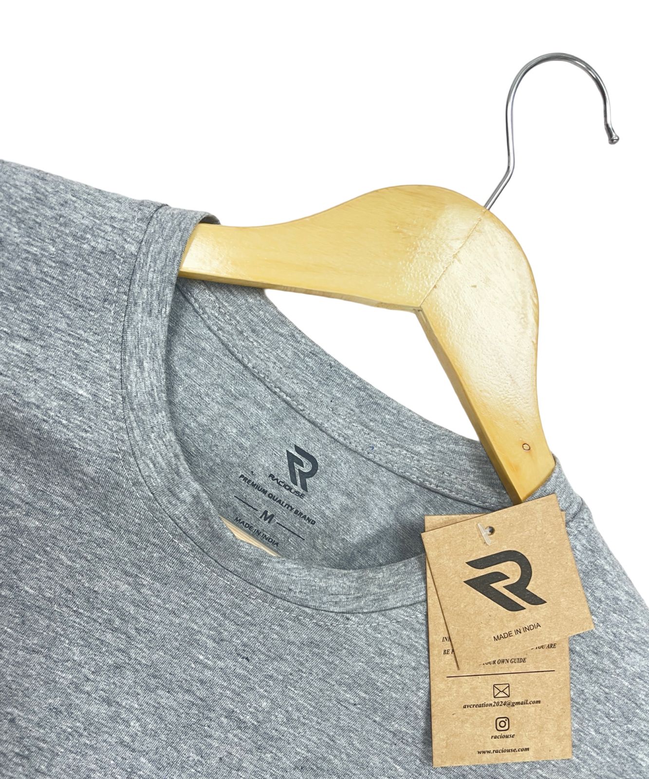 Classic Fit Grey Round Neck Tee