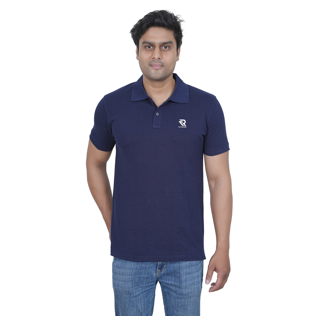 Solid Navy Blue Polo - Everyday Elegance