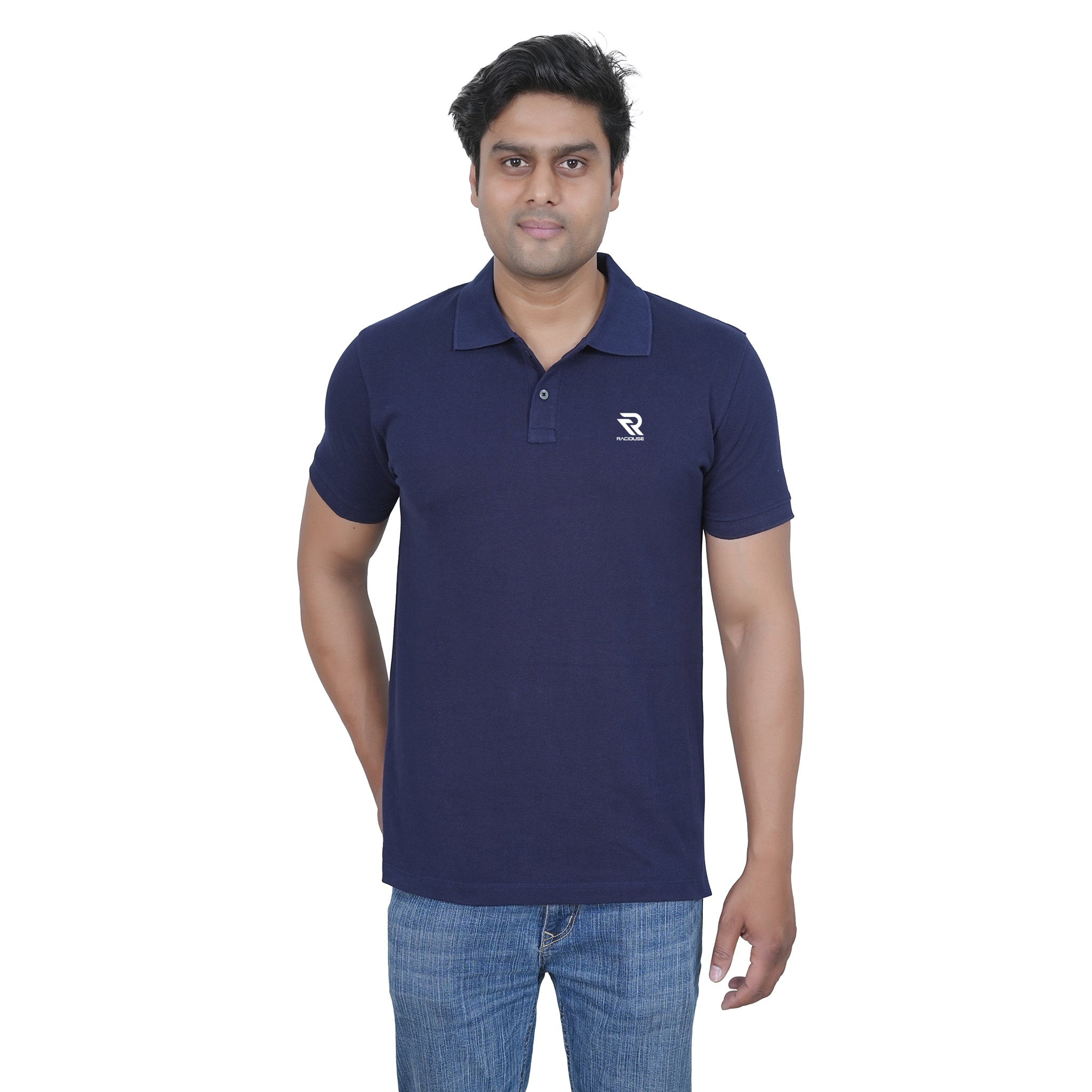 Solid Navy Blue Polo - Everyday Elegance