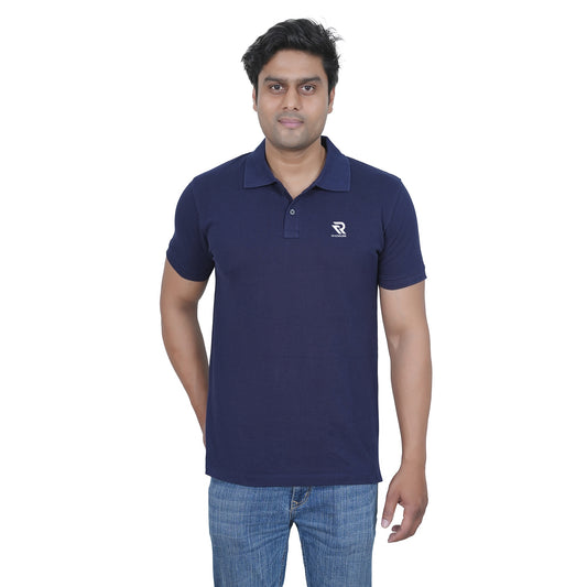 Solid Navy Blue Polo - Everyday Elegance