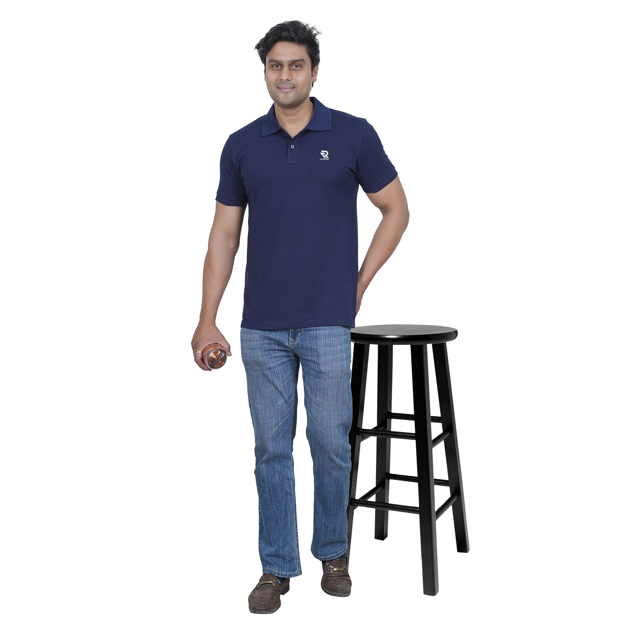 Solid Navy Blue Polo - Everyday Elegance