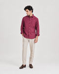 Raciouse Maroon Linen Shirt
