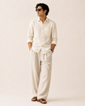Raciouse Light Beige Linen Shirt