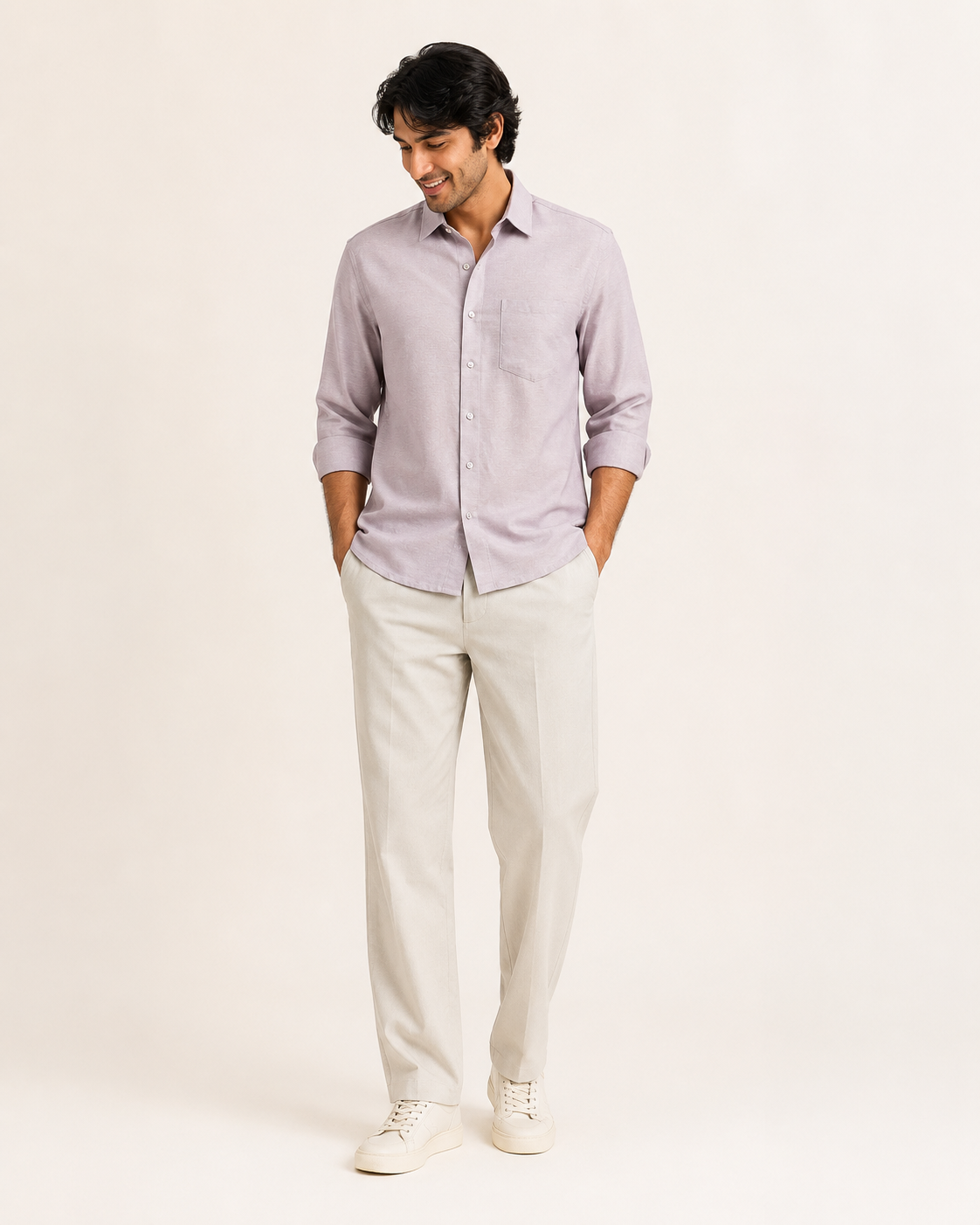 Raciouse Lavender Linen Shirt