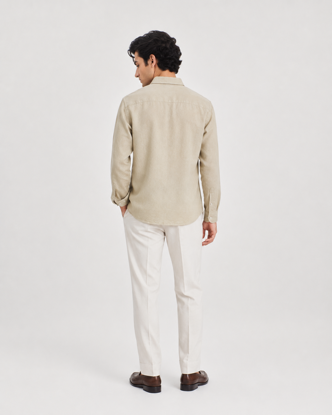 Raciouse Beige Linen Shirt
