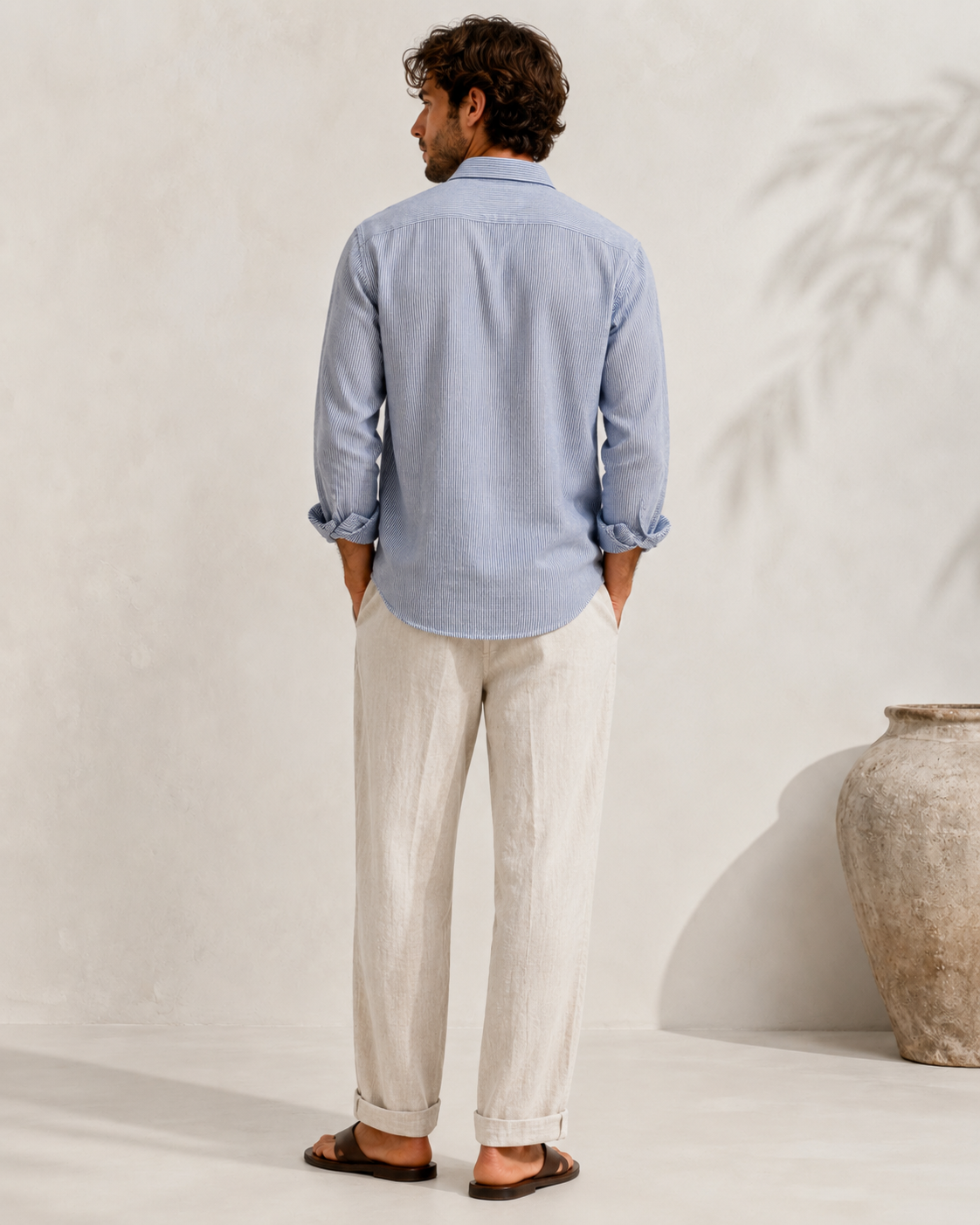 Raciouse Blue stripe Linen Shirt