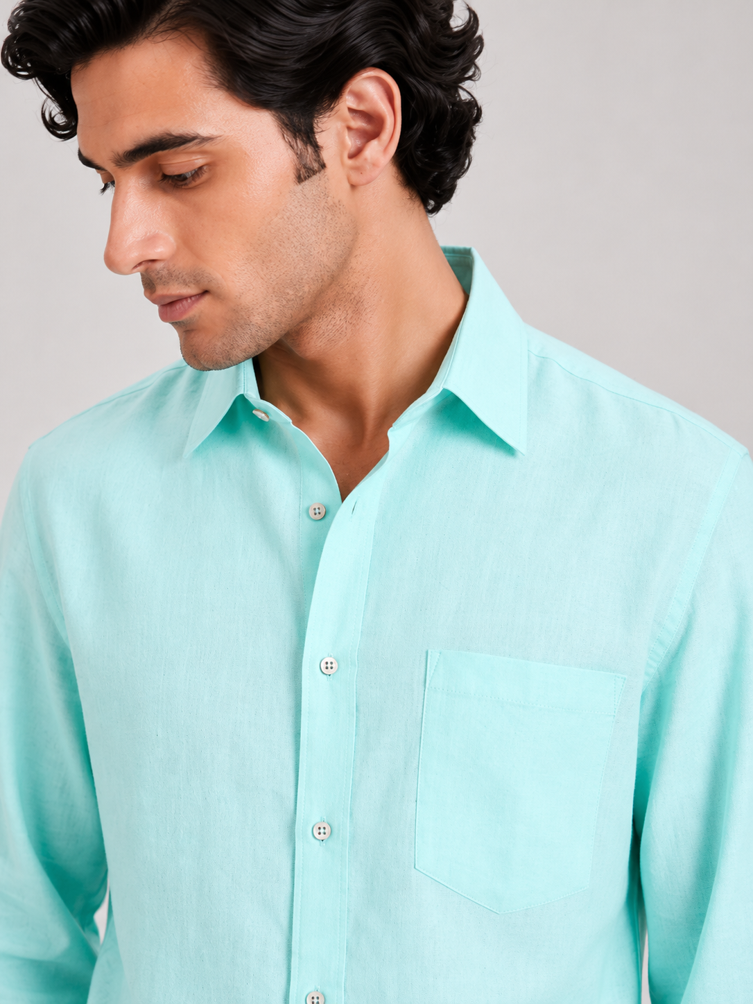 Raciouse Aqua Linen Shirt