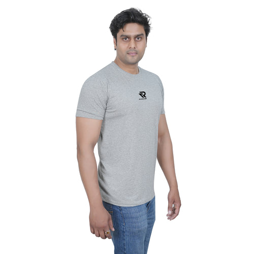 Classic Fit Grey Round Neck Tee