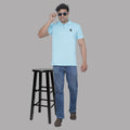 Sky Blue Classic Cotton Polo T-shirt